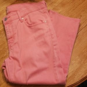 Levi's Demicurve 32 cropped jeans in coral sun